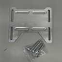 JNDO Mini Bike Adjustable Engine Mounting Plate(Silver), 7075 Aluminum, CNC Tough, Vibration Dampening, Drill-Free Installation, Suitable for Predator 212, Coleman, Baja, Small 4-Stroke Engines