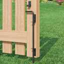 TIBEGOLD 18" Heavy Duty Cane Bolt Gate Drop Rod, Extra Thick Gate Ground Latch Hardware for Wood PVC Vinyl Metal Fences Gates, Wrought Iron Doors Stopper Gate Latches, Black Finish, 1 Pack