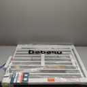 BABELIO New Version Baby Gate with Cat Door Adjustable,29-40" Metal Pet Door for Stairs & Doorways,Pressure Mounted,No Tools Needed,White (29-40" Wide, 30" Tall)