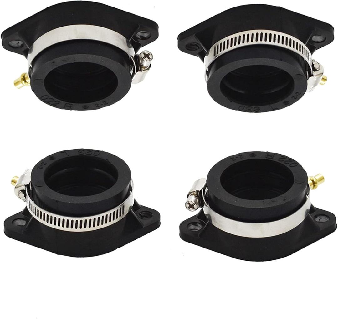 Carburetor Carb Intake Rubber Boots Replacement for Kawasaki z1 kz900 kz1000 73-80 Set of 4