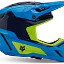 Fox Racing Youth V3 Motocross Dirt Bike Helmet, True Blue, Large