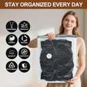 24 Pack Vacuum Storage Bags,Space Saver Bags for Clothing,Comforters,and Bedding,Includes 5 Jumbo, 5 Large, 5 Medium, 5 Small/4 Roll Bags,Compression for Closet & Travel, With Electric Pump