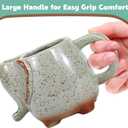 Tea Mug Elephant Cup Ceramic 15oz Tea Mug with Tea Bag Holder Ceramic Green Unique Cup Great for a Tea Lover