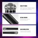 8 x Zubebe 8 Pack Fake Microphone Prop Bulk Pretend Plastic Microphone Toy Fake Mic Pack for Costume Karaoke Music Cosplay Party Favor Arts Crafts Centerpiece Decor