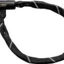 Via Velo 7mm Square 4-Sided Chain Bike Lock, 2.96ft Length, 4 Keys, Sold Secure Bronze, Black, Chain Bike Lock