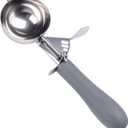 4 OZ Scoop, #8 Disher, Large Ice Cream Scoop with Trigger, Muffin Scoop, Large Cookie Scoops for Baking, Grey Handle, With Trigger for Portion Control