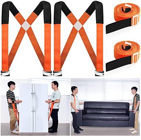 Lifting Straps with Thickened Sponge Pads, Adjustable 2-Person Shoulder Lifting and Moving System Safely Easily for Furniture, Appliances, Mattresses, Heavy Objects up to 800lbs