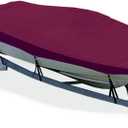TAYLOR MADE PRODUCTS Trailerite Semi-Custom Boat Cover for V-Hull Fishing Boats with Outboard Motor (11'5" - 12'4" Center-Line Length x 66" Beam Width, Cranberry)
