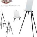 SoHo Artist Aluminum Field Easel, Black - Lightweight Art Supplies Easel Stand for Sign or Painting, Adjustable to 79-1/2", Holds Canvas Up to 60", Includes Nylon Case with Strap