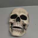Realistic Creepy Halloween Full Head Skull Mask with Movable Jaw, Comfortable Fit (Dark)
