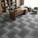 Petgrow Commercial Carpet Tiles, 24" x 24" Squares, 18 Tiles,Non-Slip Soft Floor Carpet for Office, Bedroom, Living Room, Kitchen (1, Irregular Gradient Grey)