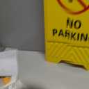 Henka 4-Pack No Parking Sign, 24 Inch Height, Double Sided A-Shaped Frame No Parking Sign, Folding No Parking Signs for Outside, Lawn, Driveway, Garage, Yard, Fire Lane - Bright Yellow, Medium Signage