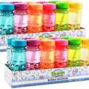 Big Bubble Bottle 24 Pack - 4oz Blow Bubbles Solution Novelty Summer Toy - Activity Party Favor Assorted Colors Set