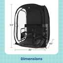 WeatherPod The Original Shark Tank MyPod 1-2 Person Pop-Up Pod - Stay Warm, Dry, and Out of The Sun - Weather Pod for Sports, Rain, or Wind (Black, 46" L x 46" W x 59" H)
