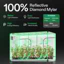 VIVOSUN S848 4x8 Grow Tent 96"x48"x80" High Reflective Mylar Tents with Observation Window and Floor Tray for Hydroponics Indoor Plant for VS4000/VSF4300