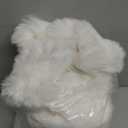 LIFEREVO 2 Pack Fluffy Faux Rabbit Fur Pillow Cases, Luxury Soft Plush Shaggy Bubble Waffle Pillowcases King Size Zipper Closure, Furry Fuzzy Ivory Long Pillow Shams Bedroom Living Room 20x36, Beige