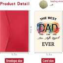 2 x Happy Father's Day Birthday Praising Greeting Card-The Best Dad,Unique Thank You Gift For Dad Special Occasion From Children