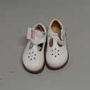 Josmo Baby Girls Maryjane Flats Slipon T Strap Closure - Newborn Infant Formal Dress Shoes Mary Jane - White (Size 4.5 Toddler)