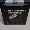 Wireless Headphones for TV Watching, TV Headphones with Transmitter Charging Base, Bluetooth V5.3, No Lip-Sync Delay, Clear Voice, Plug & Play, Comfortable, Gifts for Elderly/Seniors (Black)