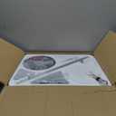 42 Inch Ceiling Fans with Lights and Remote, Bedroom Living Room Office, Flush Mount, 3CCT Dimmable, Dual Color 3 Blades 6 Speed Reversible Quiet DC Motor, Chrome-Plated/Wood Grain (CP-WD)