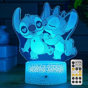 NINE SQUARE EGOU Gifts for Girls Cool Night Light with Timer Remote & Smart Touch 7 Colors Changing Dimmable Cool Room Decor Bedside Lamp for Bedroom Boys Girls