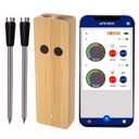 Wireless Meat Thermometer for Grilling and Smoking, 800FT Bluetooth Thermometer with Dual-Sensor Probe, Food Thermometer for BBQ, Oven, Smoker
