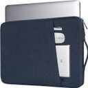 14 inch Laptop Sleeve Case for Lenovo ThinkPad E14 T14/ IdeaPad, HP OmniBook 5/ Chromebook/Stream 14, Shockproof Computer Bag with Accessory Pocket, Navy Blue