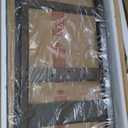 COLAMY Modern Counter Height Bar Stools, Wooden Bar Stools Set of 4, 25 Inch Upholstered Fabric Barstools with Backs and Wooden Legs for Kitchen Island Dining Room Bar Shop, Dark Grey