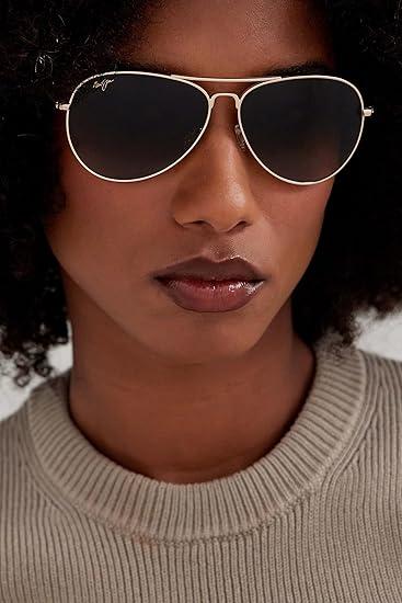 Maui Jim Men's and Women's Mavericks Polarized Aviator Sunglasses - Gold/Hcl Bronze Polarized