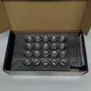 Richeer 20PCS 1.38 inch Chrome 1/2-20 Closed End Bulge Acorn Lug Nuts - Cone Seat - 19mm Hex One-Piece Wheel Lug Nut Aftermarket Tuner for Bronco Mustang Ranger YJ TJ KJ KK ZJ WJ WK XK MJ XJ