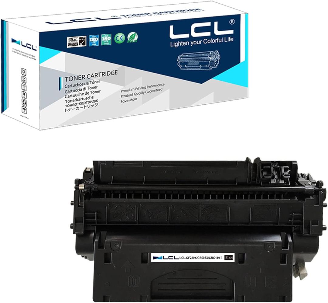 LCL Compatible Toner Cartridge Replacement for HP 80A 80X CF280A CF280X/CE505X 400 M401a M401d M401n M401dn M401dne M401dw 400 M425dn dw (1-Pack Black) (High-Yield)
