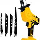 Reciprocating Saw for DeWalt 20V Battery, One-Handed Cordless Recipro Saw 0-3500 SPM Variable Speed, Easy Blade Change, 4 Blades for Wood/Metal/PVC Cutting(No Battery)