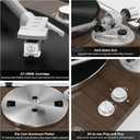 Turntable Record Player Wireless Output Vinyl Players Aluminium Platter Carbon Fiber Tonearm Belt-Drive LP 33 45 RPM Phono Audio AT-3600L MM Cartridge RCA Line Anti-Skate Pitch Control Dark Brown