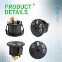 BlueStars 532193350 193350 Ignition Switch 2 Keys 4 Position 7 Terminals - Compatible with Husqvarna AYP Craftsman Poulan Lawn Mower Riding Mower Tractor - Replaces 6900-49P1 33457 21546319 448017800