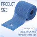 Geiserailie Blue 4 Rolls Fiberglass Casting Tape 2 in 12 Ft Cast Orthopedic Moldable Medical Casting Tape