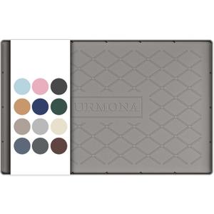 URMONA 22" x 14" Waterproof Silicone Mat in Multiple Sizes & Colors, Under Sink Mat for Kitchen & Bathroom, Pet Food Pad for Dogs & Cats, Kitchen Cabinet Liner, Multi-Purpose for Storage(Beige)