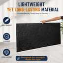 Sunnyglade 4PCS 23.6"x47.2" 3D Faux Stone Wall Panels Space Black