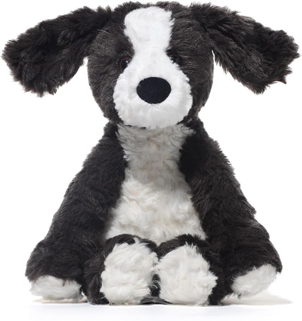 Dog Stuffed Animals Douglas Border Collie Dog Plush Toy 9.4-Inch Soft and Premium Puppy Plush Toy Gift for for Babies Children Adults,Black and White,Companionship
