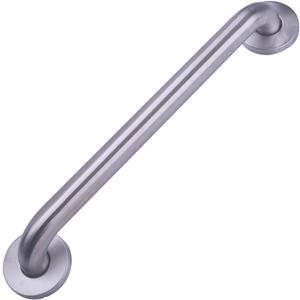 Amazon Basics Bathroom Handicap Safety Grab Bar, 16 Inch Length, 1.25 Inch Diameter, Holds up to 500LBs, ADA Compliant, Stainless Steel