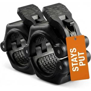 EXURA Barbell Clamp No Slip Pad for 2-Inch Olympic Weight Plates - Heavy-Duty Barbell Clamps with Quick-Release Lever, Non-Slip Grip & Durable ABS/Nylon Construction for Safe Lifting in Home Gyms