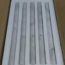 Diflart 15-Pack Carrara White Marble Pencil Liner Trim, 3/412 Inch, Polished, Marble Tile Edging Corner Trim Molding Bullnose Tile Shower Bathroom Kitchen Livingroom