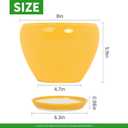 Deep Dream 8 Inch Plant Pots- Ceramic Pots for Plants with Drainage Hole and Saucer, Large Planter Pot for Indoor Plants Outdoor Decor, Yellow