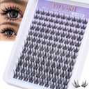 Lash Clusters Manga Eyelash Clusters Spiky Cluster Eyelash Extensions 10-16mm Anime Lash Extension C Curly Cosplay Doll Cluster Eyelashes 120Pcs DIY Individual Cluster Lashes Thin Band