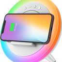 Bluetooth Speaker with Lights, Wireless Charging Speaker, Best Birthday Gift Ideas Teenage,Applicable for Bedroom/Teen Girl Gifts/Please use The Original Adapter(5W Wireless Charging)