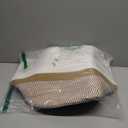 Mkono Woven Storage Basket Decorative Natural Rope Basket Wooden Bead Decoration for Blankets,Toys,Clothes,Shoes,Plant Organizer Bin with Handles Living Room Home Decor, 16"W13.8"L, White and Brown