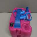 IDAODAN Electric Balloon Pump, Portable Electric Balloon Blower Machine Balloon Air Pump Dual Nozzle Rose Red 110V 600W Balloon Inflator for Party Decorations