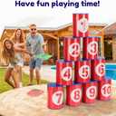 Hungdao 3 Sets Carnival Games Combo Set, Dart Board with Balls Plastic Cones Ring Bean Bags Toss Game for Boys Girls Adults Family Birthday Yard Indoor Outdoor