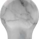 Marble Spoon Rest for Kitchen Counter, Cooking Utensil Holder for Stove Top, Spatula, Tongs Holder with Non-Slip Silicone Feet, 1 Pack (Gray)