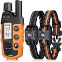 Bousnic Dog Shock Collar 2 Dogs (5-120Lbs) - 3300 ft Waterproof Training Collar for Dogs Large Medium Small with Rechargeable Remote, Beep (1-8) Vibration (1-16) and Humane Shock (1-99) Modes (Orange)