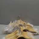 TOPIA HANGER Sleek Wooden Hangers with Non-Slip Rubber Grips, Sweater Hangers No Shoulder Bump, Lightweight Clothes Hangers 30-Pack, 360 Swivel Hook and Pants Bar-CT63N30